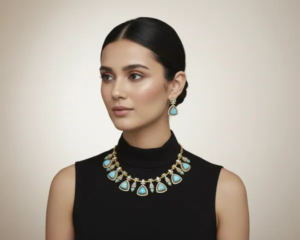 Green_Brass_Necklace_Set_For_Women